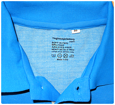 Printing of neck label 